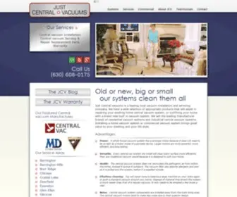 Justcentralvacs.com(Just Central vacuums provides built in vacuums repairs and vacuum systems in Naperville) Screenshot