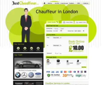 Justchauffeur.co.uk(Just Chauffeur London) Screenshot