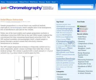 Justchromatography.com(Everything about Chromatography and Analytical Chemistry) Screenshot