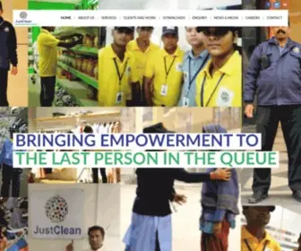 Justcleanindia.net(Helping India achieve its growth mission. Just Clean Global Private Ltd) Screenshot