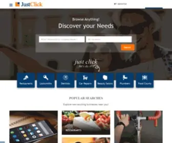 Justclick.com.sg(Singapore's Top Online Business Directory) Screenshot