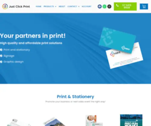 Justclickprint.com.au(Online Printing & Design Services) Screenshot