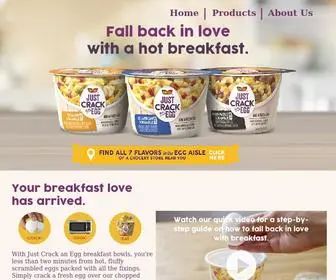 Justcrackanegg.net(Microwave Scrambled Egg Breakfast Bowls) Screenshot