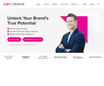 Justcreative.com(Brand Designer & Strategist) Screenshot