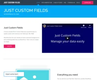 Justcustomfields.com Screenshot