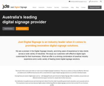 Justdigitalsignage.com.au(Digital Signage Solutions) Screenshot