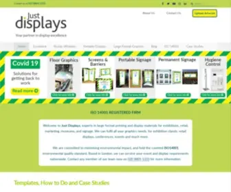 Justdisplays.co.uk(Just Displays) Screenshot