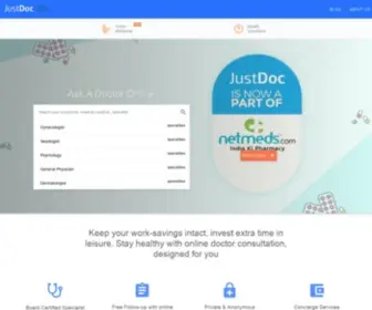 Justdoc.com(Ask A Doctor Online) Screenshot