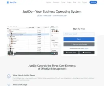 Justdo.com(Enterprise project portfolio) Screenshot