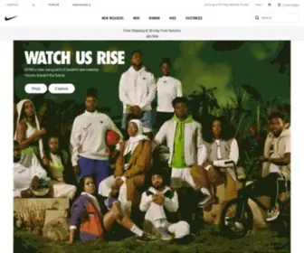 Justdoit.com(Officiële Nike website) Screenshot