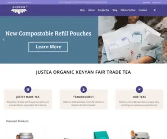 Justea.com(Shop Purple Tea Online) Screenshot