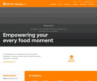 Justeattakeaway.com(Leading online food delivery marketplace) Screenshot