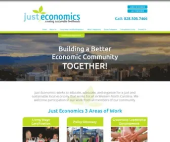 Justeconomicswnc.org(Just Economics of Western North Carolina) Screenshot