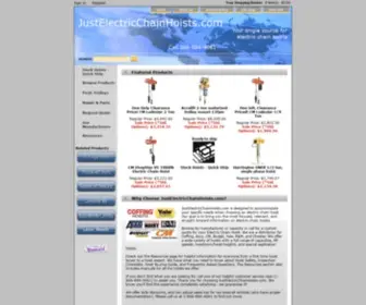 Justelectricchainhoists.com(Electric Chain Hoists) Screenshot