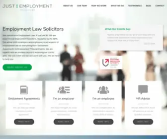 Justemployment.com(We are specialist Employment Solicitors for Employers and Employees) Screenshot