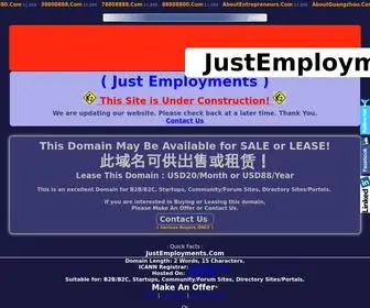 Justemployments.com(Just Employments) Screenshot