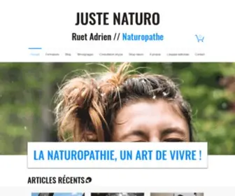 Justenaturo.com(Adrien Ruet Naturopathe et accompagnant santé) Screenshot