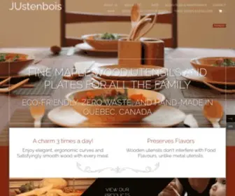 Justenbois.com(Couverts & ustensiles en bois) Screenshot