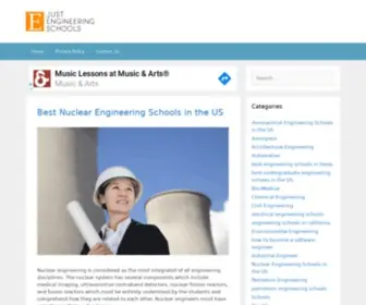 Justengineeringschools.com(Guide to the Best Engineering Schools in the World) Screenshot