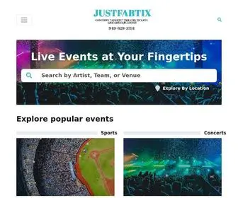 Justfabtix.com(JustFabTix) Screenshot