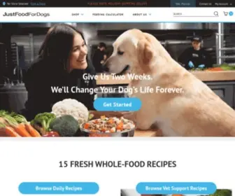 Justfoodfordogs.com(Our goal at JustFoodForDogs) Screenshot