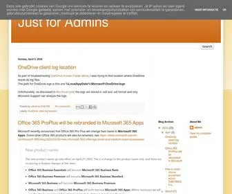 Justforadmins.com(Just for Admins) Screenshot