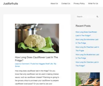 Justforfruits.com(Fruits and Vegetables) Screenshot