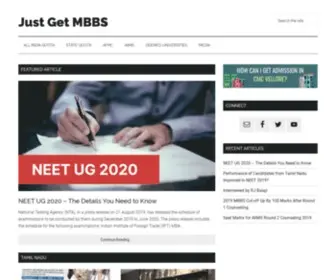 Justgetmbbs.in(The best blog about MBBS admission in India) Screenshot