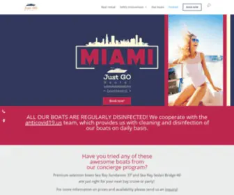 Justgorental.com(Boat rental in Miami) Screenshot