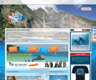 Justgottadive.com(The Just Gotta Dive scuba diving portal) Screenshot