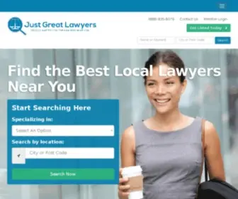 Justgreatlawyers.com(Attorney Directory) Screenshot