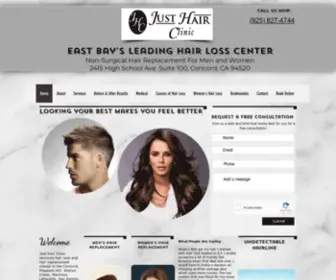 Justhairclinic.com(Concord & SF) Screenshot