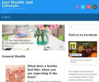 Justhealthlifestyle.com(Just Health And Lifestyle) Screenshot