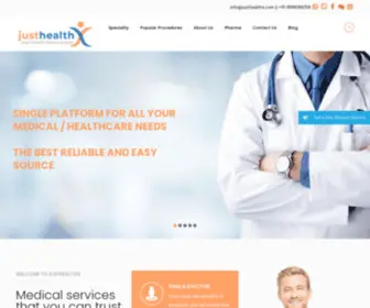 Justhealthx.com(Medical Tourism In India) Screenshot