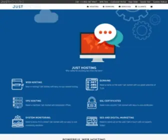 Justhosting.ca(Reliable and Powerful Web Hosting) Screenshot
