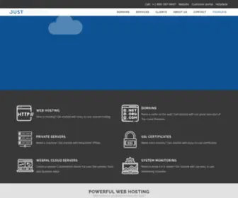 Justhosting.com(Welcome JustHosting Clients) Screenshot