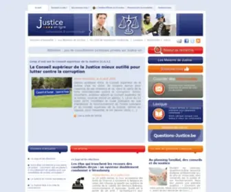 Justice-EN-Ligne.be(Justice en ligne) Screenshot