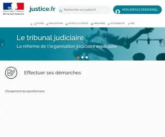 Justice.fr(Le portail de référence de la justice) Screenshot