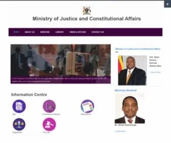 Justice.go.ug(Ministry of Justice and Constitutional Affairs) Screenshot