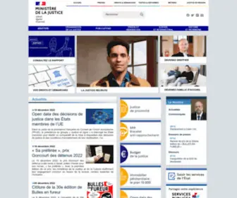 Justice.gouv.fr(Le site officiel du ministère de la justice) Screenshot