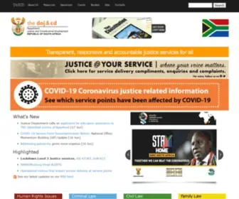 Justice.gov.za(The Department of Justice and Constitutional Development vision) Screenshot