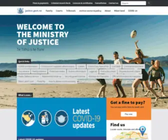 Justice.govt.nz(Ministry of Justice) Screenshot