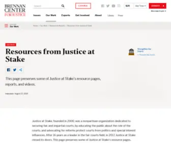 Justiceatstake.org(Resources from Justice at Stake) Screenshot