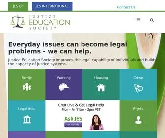 Justiceeducation.ca(Justice Education Society) Screenshot