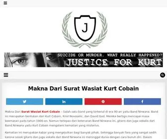 Justiceforkurt.com(Justice For Kurt Cobain) Screenshot