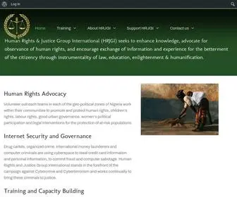 Justicegroup.org(Human Rights and Justice Group International) Screenshot