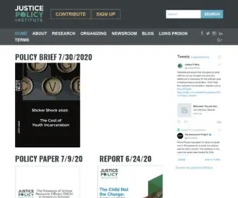 Justicepolicy.org(Justice Policy Institute) Screenshot