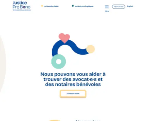 Justiceprobono.ca(Avocates et avocats bénévoles) Screenshot