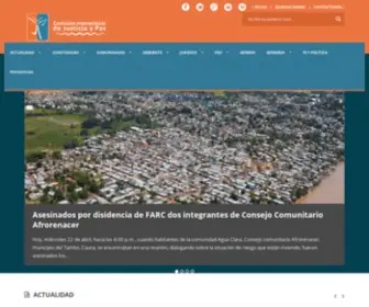 Justiciaypazcolombia.com(Comisión Intereclesial de Justicia y Paz Comisión Intereclesial de Justicia y Paz) Screenshot