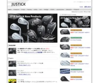 Justick.co.jp(ジャスティックはツアープロが認める拘り) Screenshot